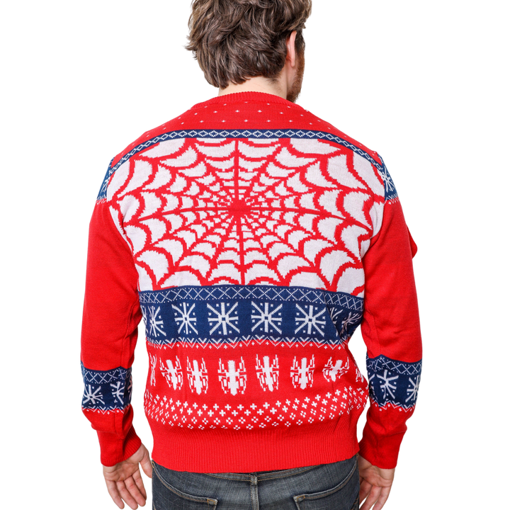 Marvel Spider-Man Symbol Offcially Licesned Adult Holiday Ugly Christmas Sweater