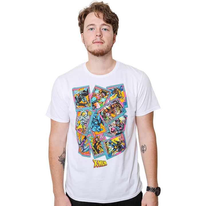 X-Men 90's Trading Cards Collection by Jim Lee Marvel Comics Adult T-Shirt