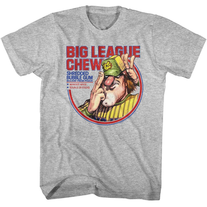 Big League Chew - Pitcher Circle - American Classics - Solid Gray Adult Short Sleeve T-Shirt