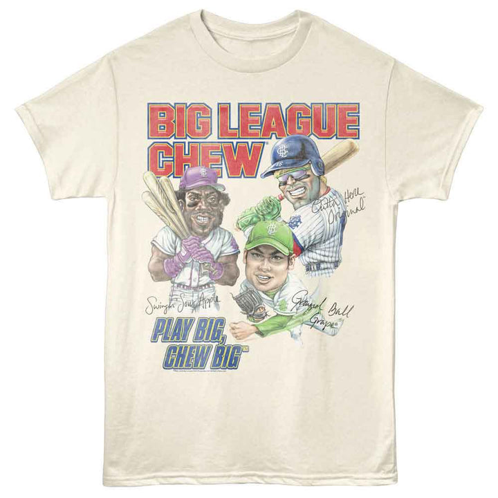 Big League Chew - Player Flavors - American Classics - Off-White Solid Adult Short Sleeve T-Shirt