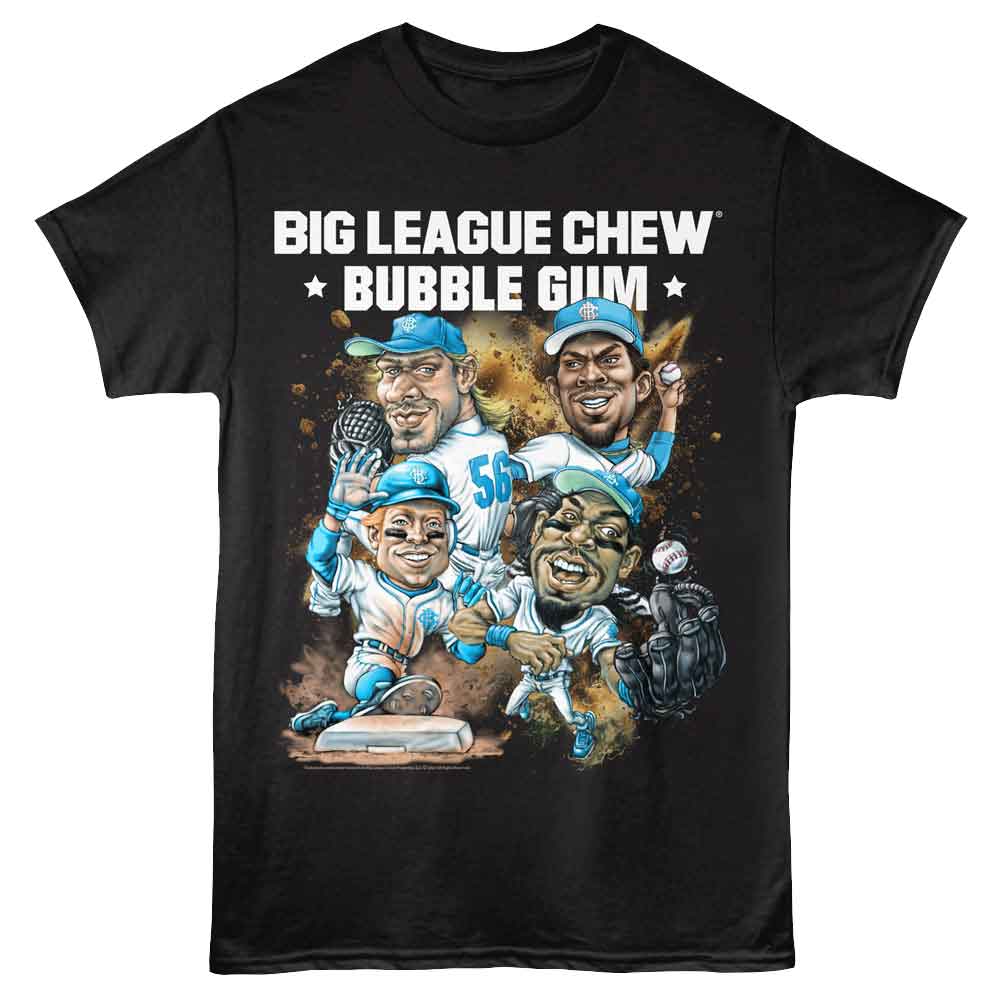 Big League Chew - Dirt - Black - Front Print Solid Adult Unisex Short Sleeve T-Shirt