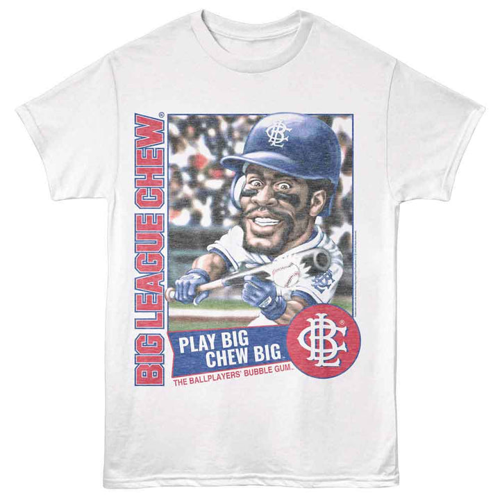 Big League Chew - Play Big Bunter - Front Print Adult Short Sleeve Solid T-Shirt - White