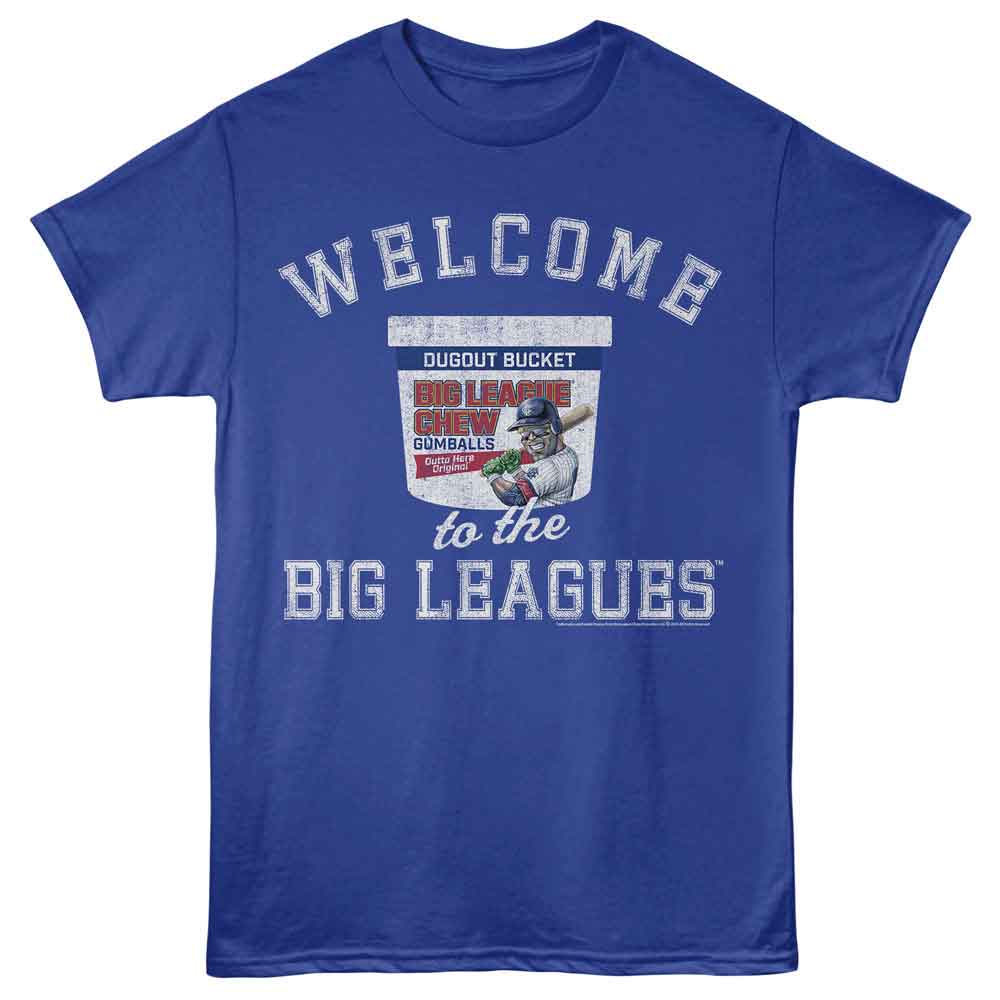 Big League Chew - Welcome - Blue - Front Print Solid Adult Unisex Short Sleeve T-Shirt