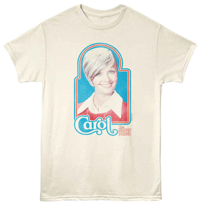 Brady Bunch - Carol 70S Iron On - American Classics - Natural Adult Short Sleeve T-Shirt