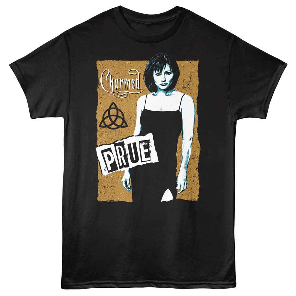 Charmed - Prue Contrast - American Classics - Black Front Print Adult Short Sleeve T-Shirt