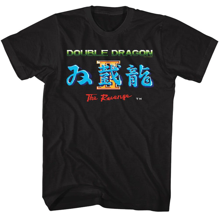 Double Dragon - The Revenge Screen - American Classics - Solid Black Adult Short Sleeve T-Shirt