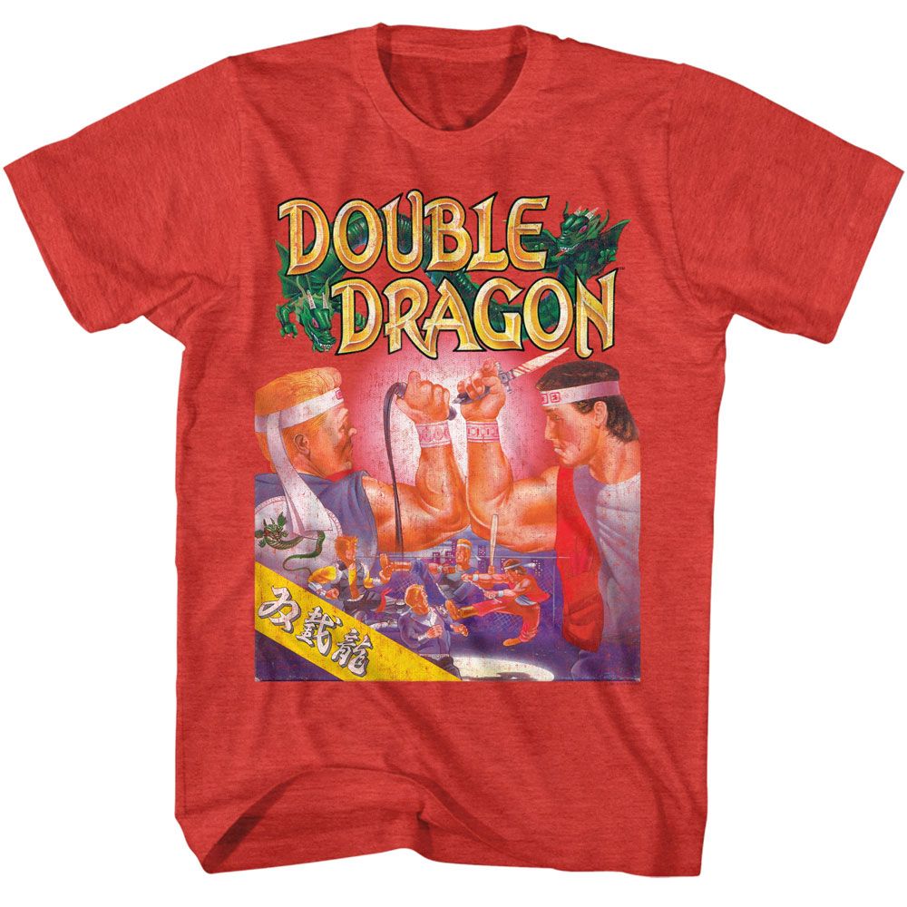 Double Dragon - 1 Arcade Smash - American Classics - Heather Red Adult Short Sleeve T-Shirt