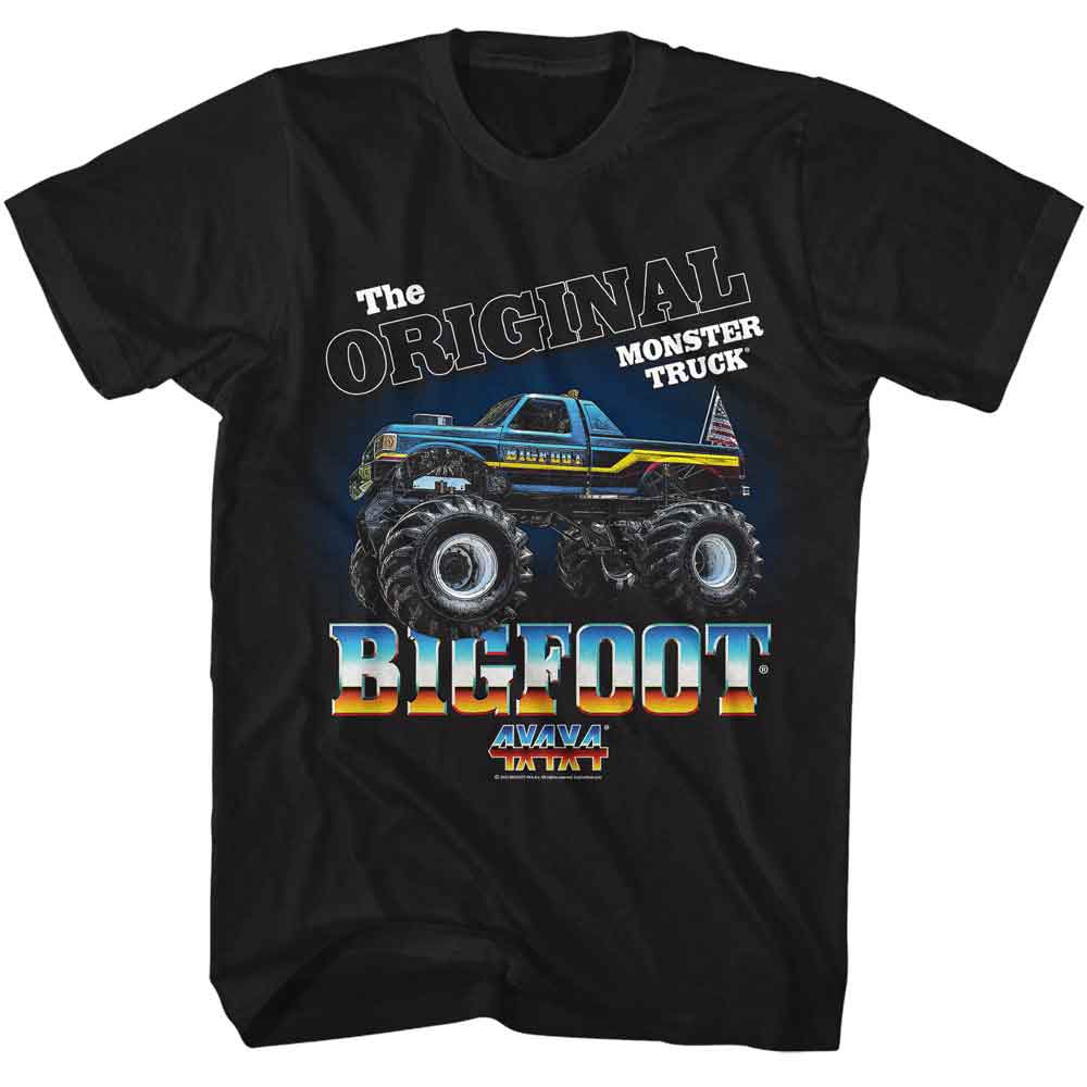 Bigfoot - The Original - American Classics - Solid Black Adult Short Sleeve T-Shirt