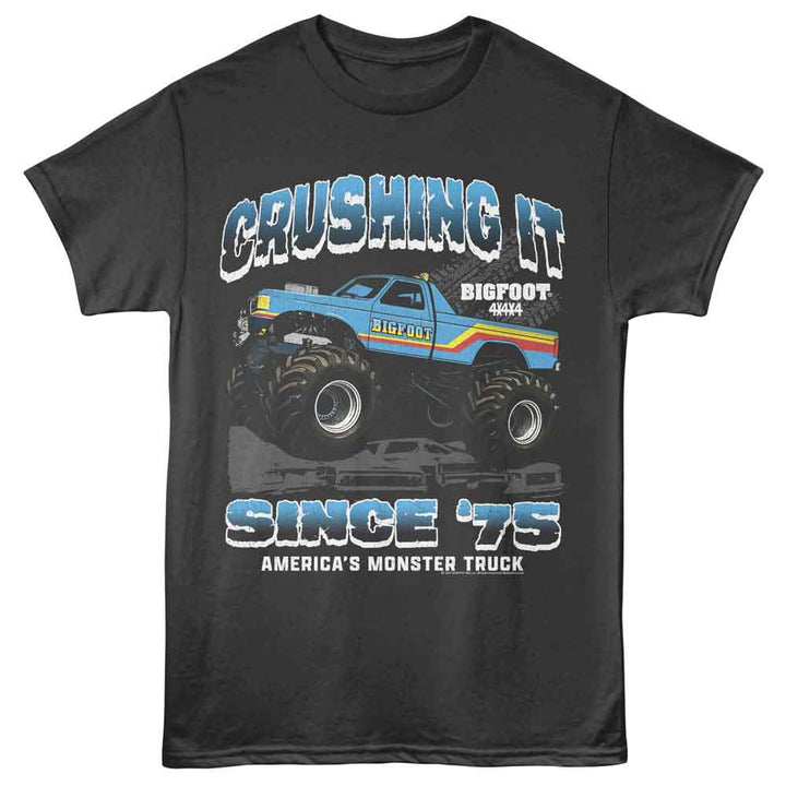 Bigfoot - Crushing It 75 - American Classics - Front Print Smoke Adult Short Sleeve T-Shirt