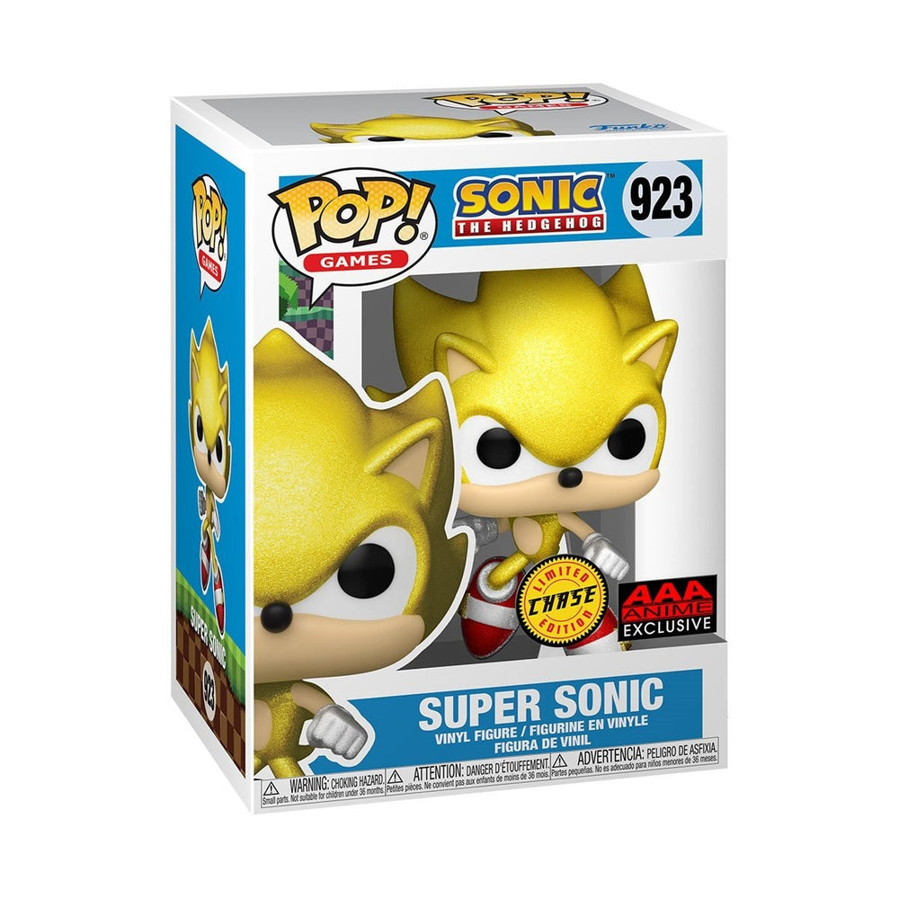 Funko Pop! Games: Sonic the Hedgehog - Super Sonic #923 Chase AAA Anime Exclusive