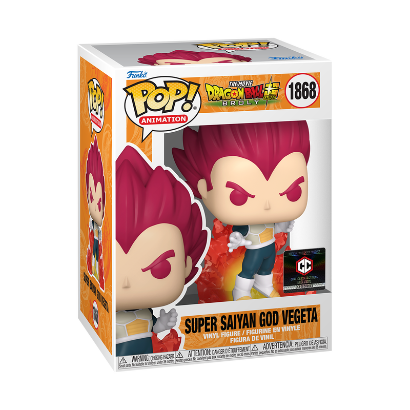 Funko Pop! Animation: Dragon Ball Super: Broly - Super Saiyan God Vegeta with Aura #1868 Chalice Collectibles Exclusive