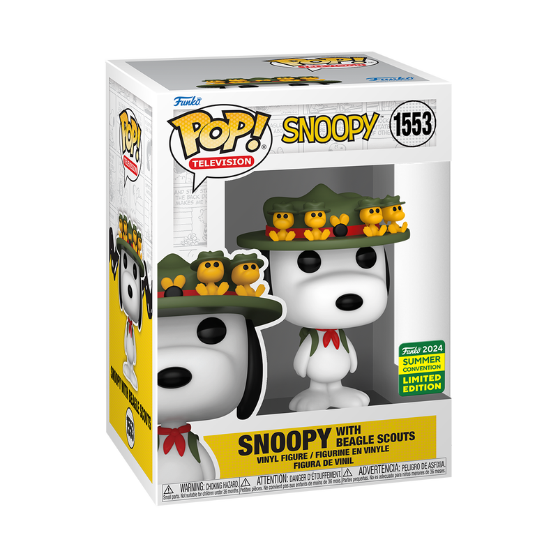 Funko Pop! Television: Snoopy - Snoopy With Beagle Scouts #1553 2024 Summer Convention