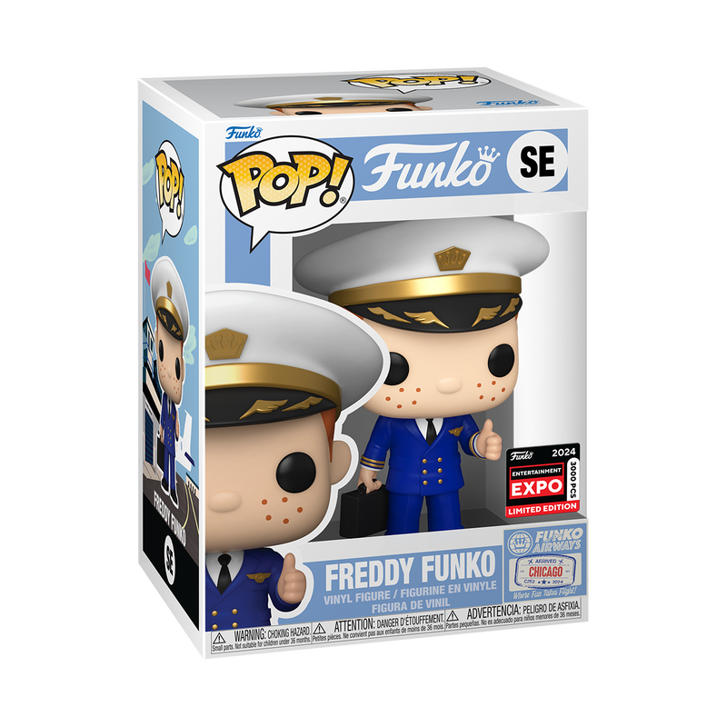 Funko Pop! Originals: Freddy in Pilot Uniform 2024 Limited Edition Entertainment Expo Shared Exclusive