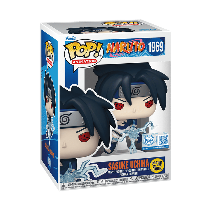 Funko Pop! Animation: Naruto - Sasuke Uchiha #1969 Glow-in-the-dark Entertainment Earth Exclusive