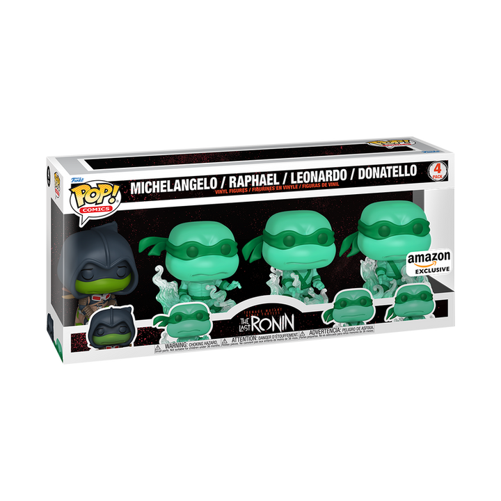 Funko Pop! Comics: Teenage Mutant Ninja Turtles: The Last Ronin - Michelangelo Raphael Leonardo Donatello 4-Pack Amazon Exclusive
