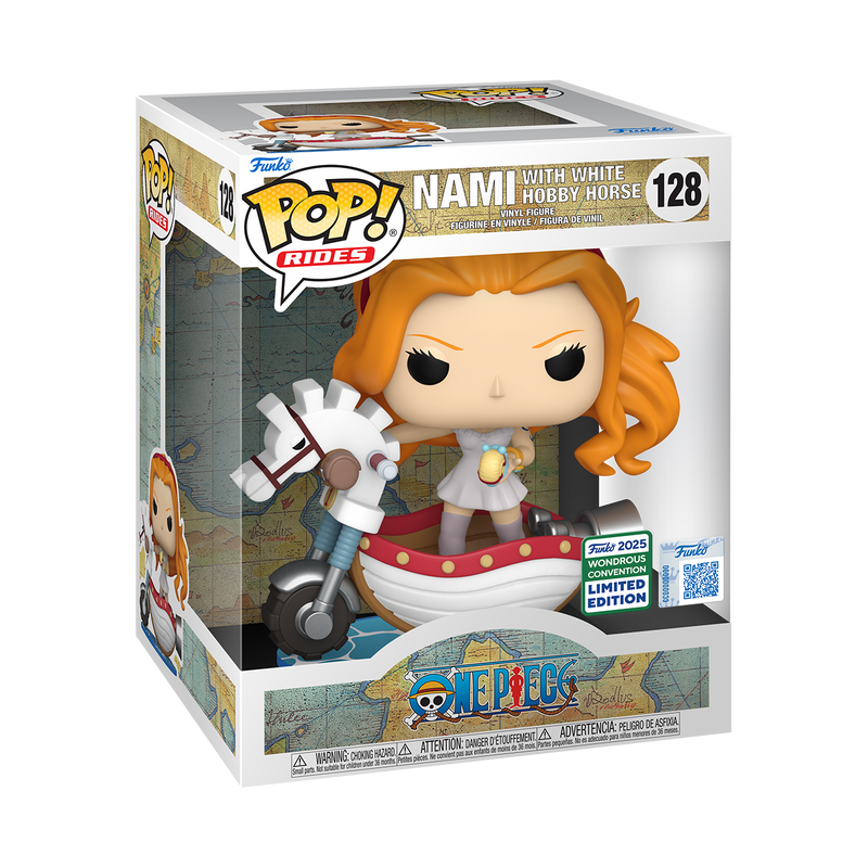 Funko Pop! Rides Deluxe: One Piece - Nami with White Hobby Horse #128 2025 Wondrous Convention Limited Edition