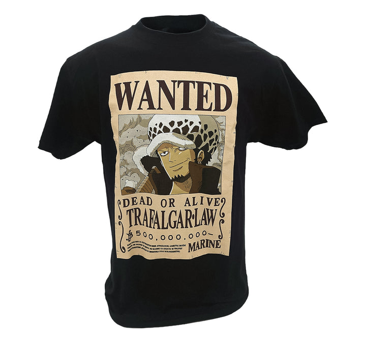 One Piece - Wanted Poster Trafalgar D. Water Law Officially Licensed Adult Men's T-Shirt