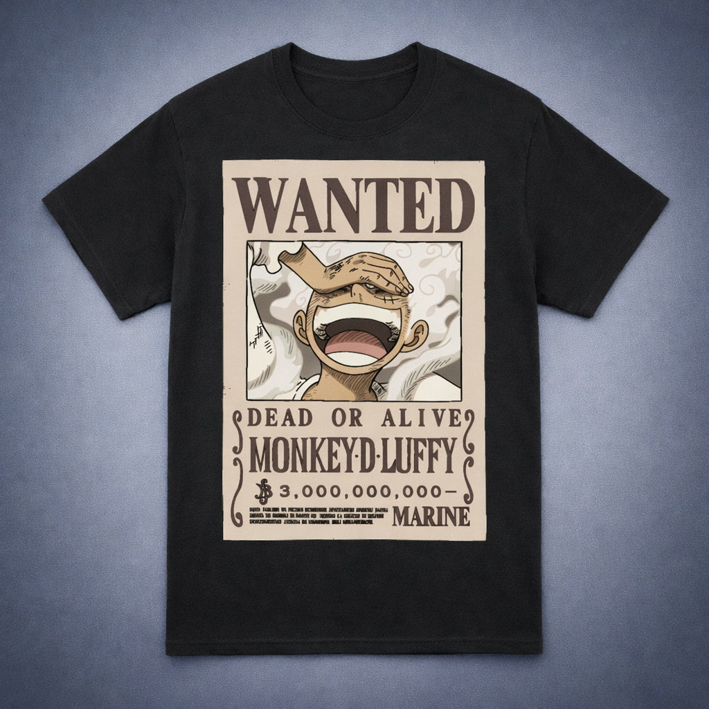 One Piece - Gear 5 Monkey D. Luffy - Wanted Mens T-Shirt