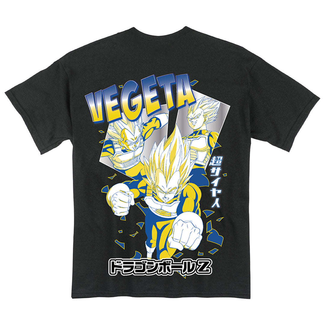 Dragon Ball Z - Super Saiyan Vegeta Black Adult Men's T-Shirt