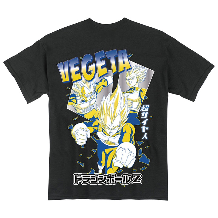 Dragon Ball Z - Super Saiyan Vegeta Black Adult Men's T-Shirt
