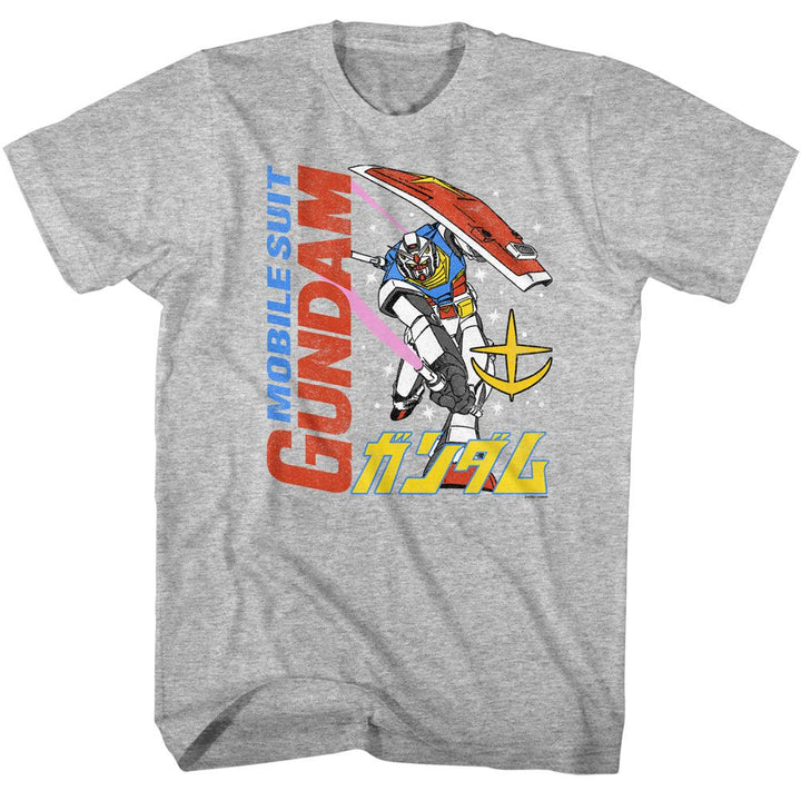 Gundam - Ms And Mech - American Classics - Solid Gray Adult Short Sleeve T-Shirt