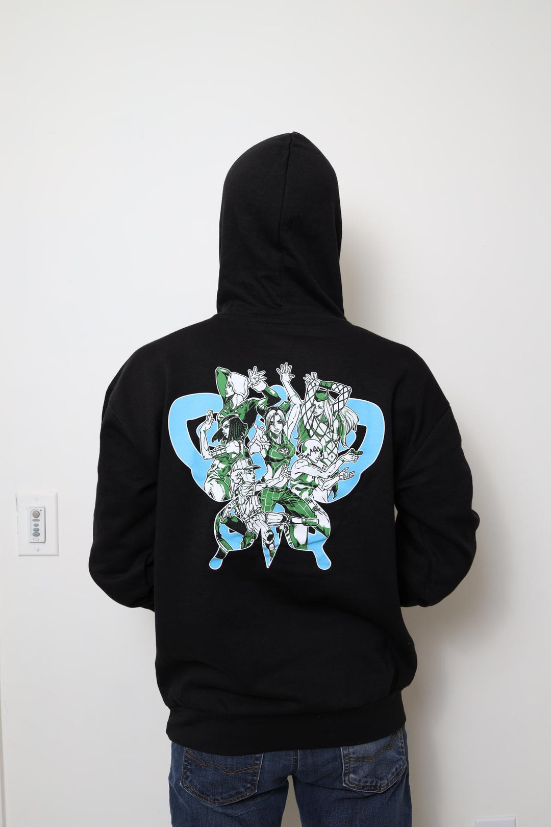 JoJo's Bizarre Adventure Jolyne Cujoh Green & White - Front & Back Print - Licensed Adult Hoodie
