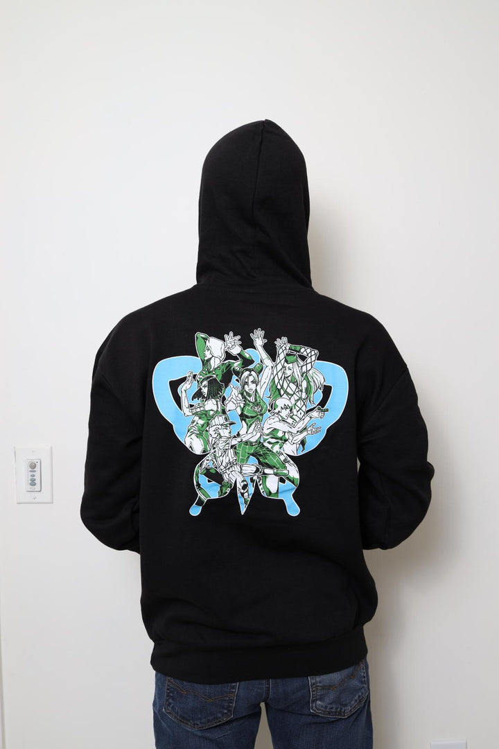 JoJo's Bizarre Adventure Jolyne Cujoh Green & White - Front & Back Print - Licensed Adult Hoodie