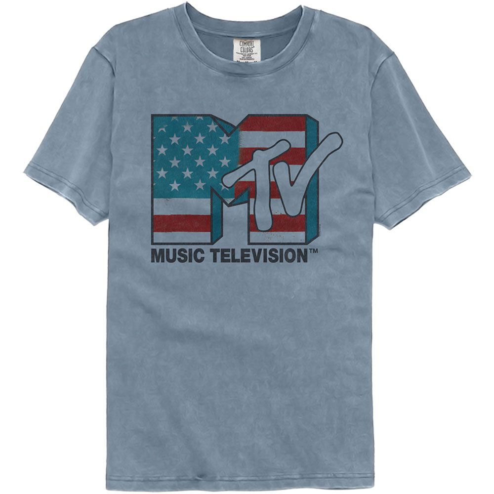 Mtv Logo Officially Licensed Adult Short Sleeve Comfort Color T-Shirt
