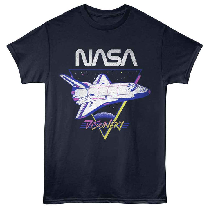 NASA - Discovery - American Classics - Blue Solid Adult Short Sleeve T-Shirt