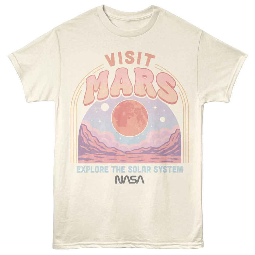 NASA - Visit Mars - American Classics - Natural Adult Short Sleeve T-Shirt