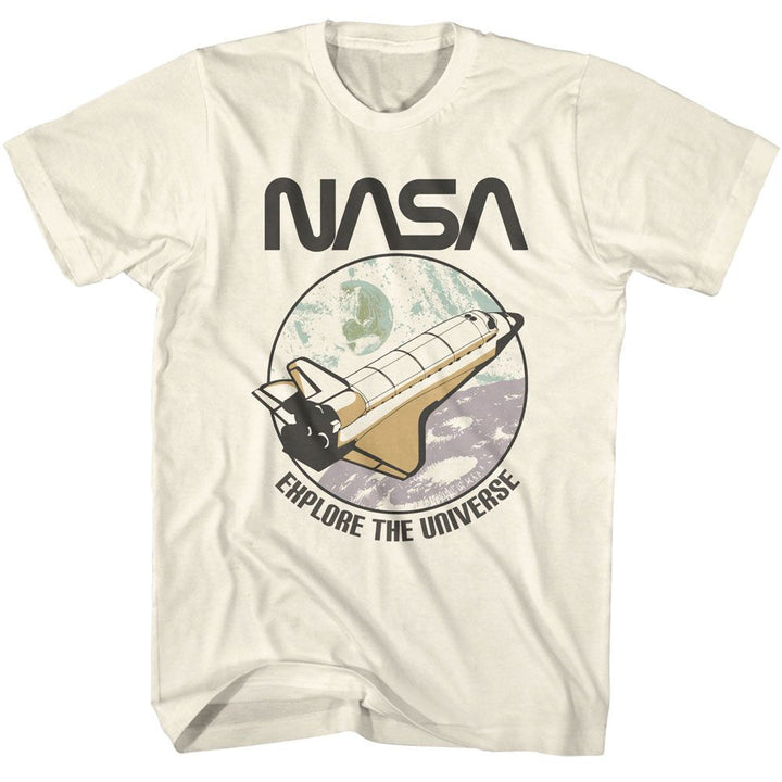 NASA - Explore The Universe - American Classics - Solid Off-White Adult Short Sleeve T-Shirt