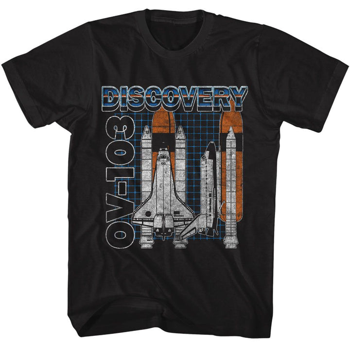NASA - Discovery OV-103 - American Classics - Solid Black Adult Short Sleeve T-Shirt