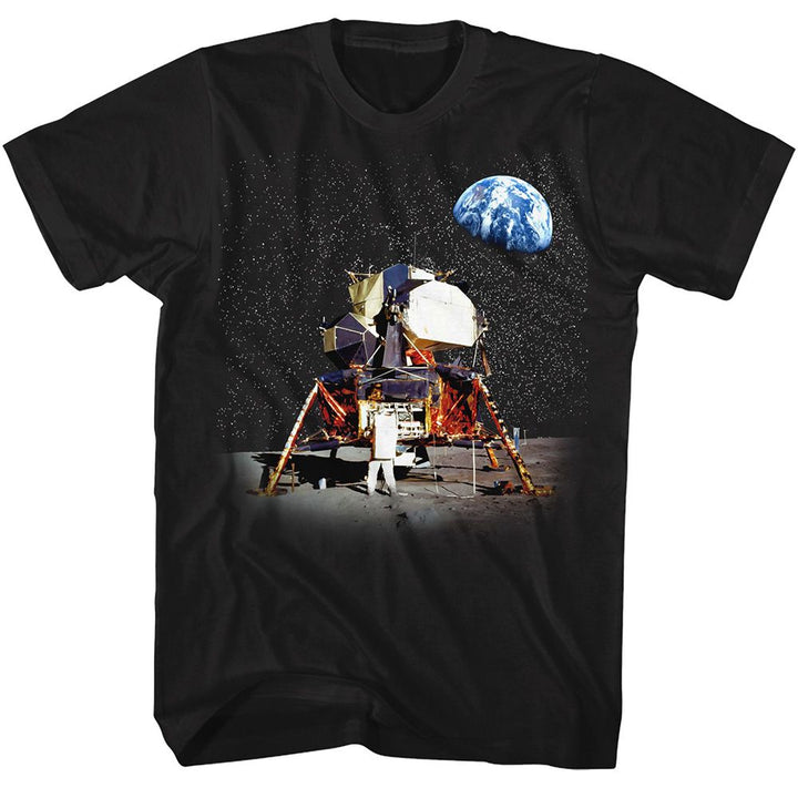 NASA - Lunar Module - American Classics - Solid Black Adult Short Sleeve T-Shirt