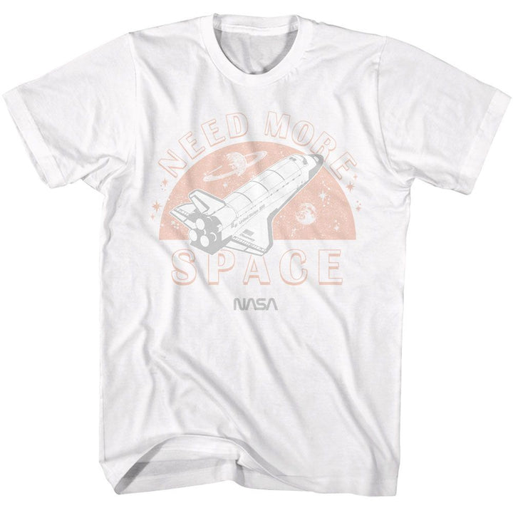 NASA - Need More Space - American Classics - Solid White Adult Short Sleeve T-Shirt