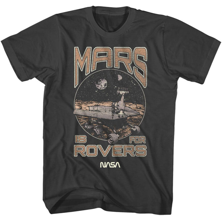 NASA - Mars Is For Rovers - American Classics - Solid Gray Adult Short Sleeve T-Shirt