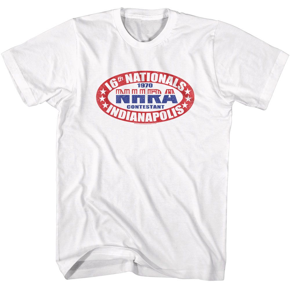 NHRA - 16th Nationals - American Classics - Solid White Adult Short Sleeve T-Shirt