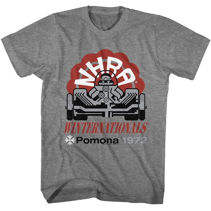 NHRA - Winter Nationals - American Classics - Solid Gray Adult Short Sleeve T-Shirt