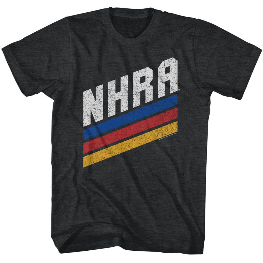 NHRA - Bars - American Classics - Heather Black Adult Short Sleeve T-Shirt