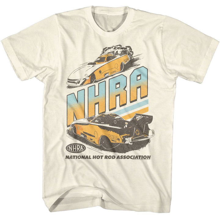 NHRA - Two Funny Cars - American Classics - Solid Off-White Adult Short Sleeve T-Shirt
