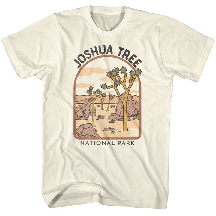 National Parks - Joshua Tree Arch Illustration - American Classics - Solid Off-White Adult Short Sleeve T-Shirt