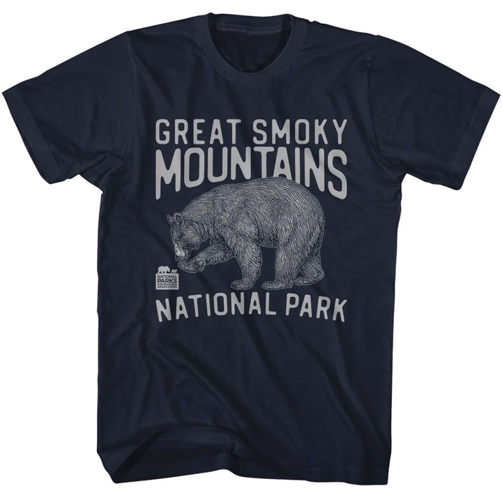 National Parks - Great Smoky Mountains 1940 - American Classics - Solid Blue Adult Short Sleeve T-Shirt