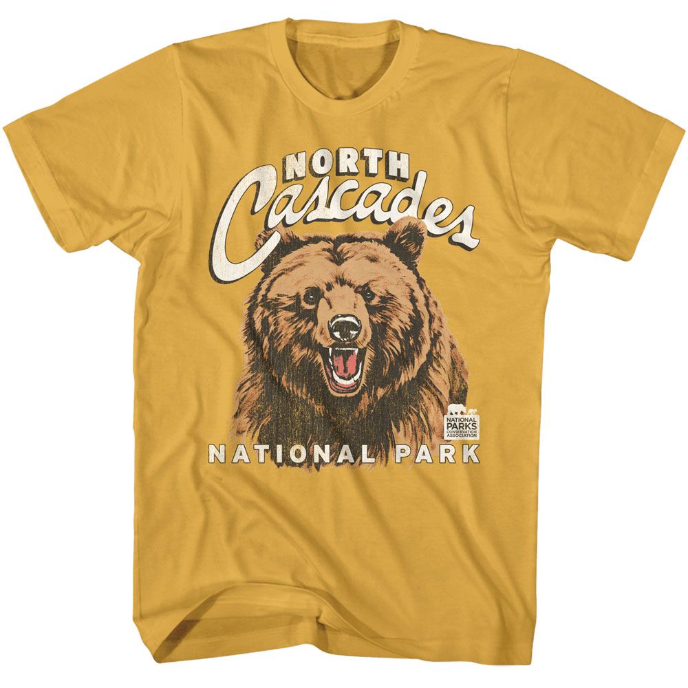 National Parks - North Cascades Np Grizzly - Officially Licensed Adult Short Sleeve T-Shirt