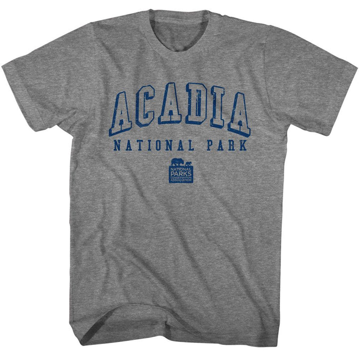 National Parks - Acadia Collegiate - American Classics - Solid Gray Adult Short Sleeve T-Shirt