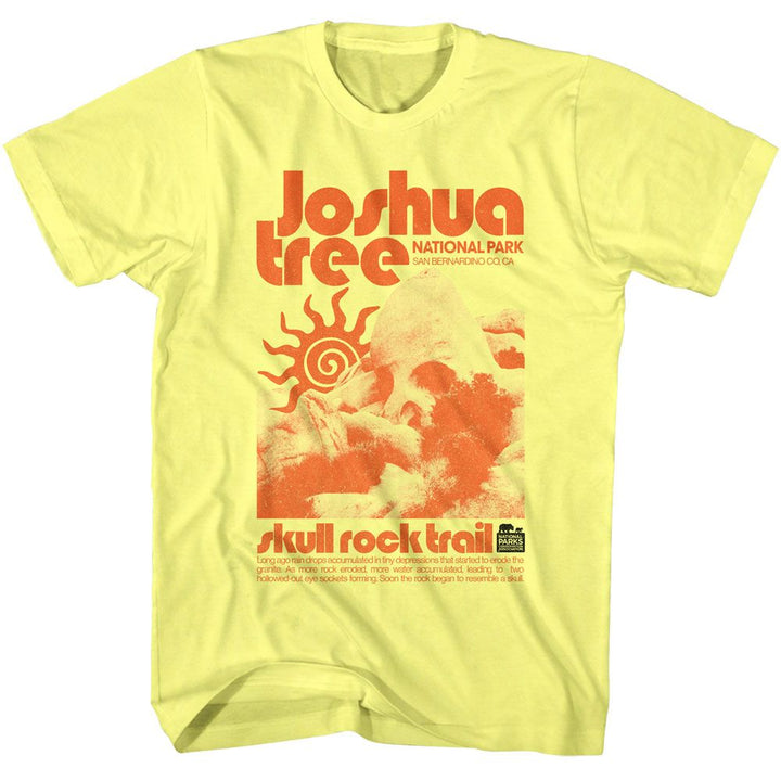 National Parks - Joshua Tree Skull Rock - American Classics - Heather Yellow Adult Short Sleeve T-Shirt