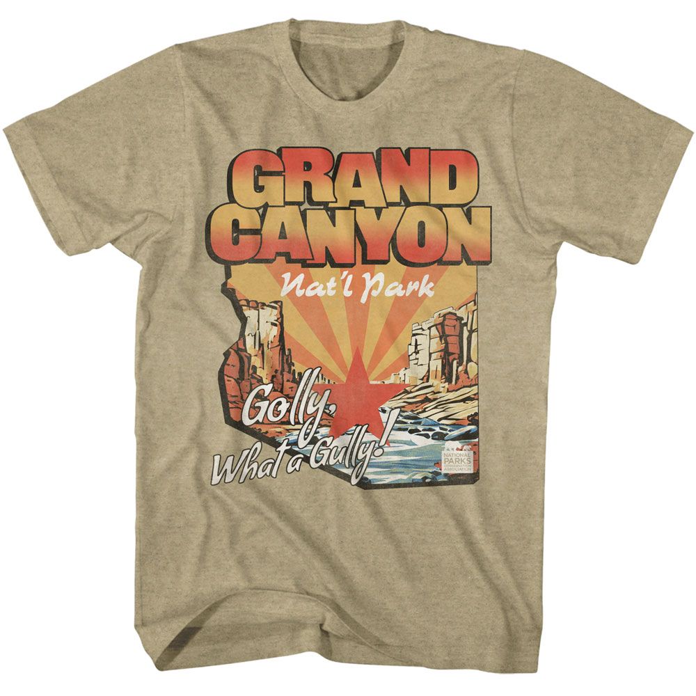 National Parks - What A Gully Grand Canyon - American Classics - Heather Beige Adult Short Sleeve T-Shirt