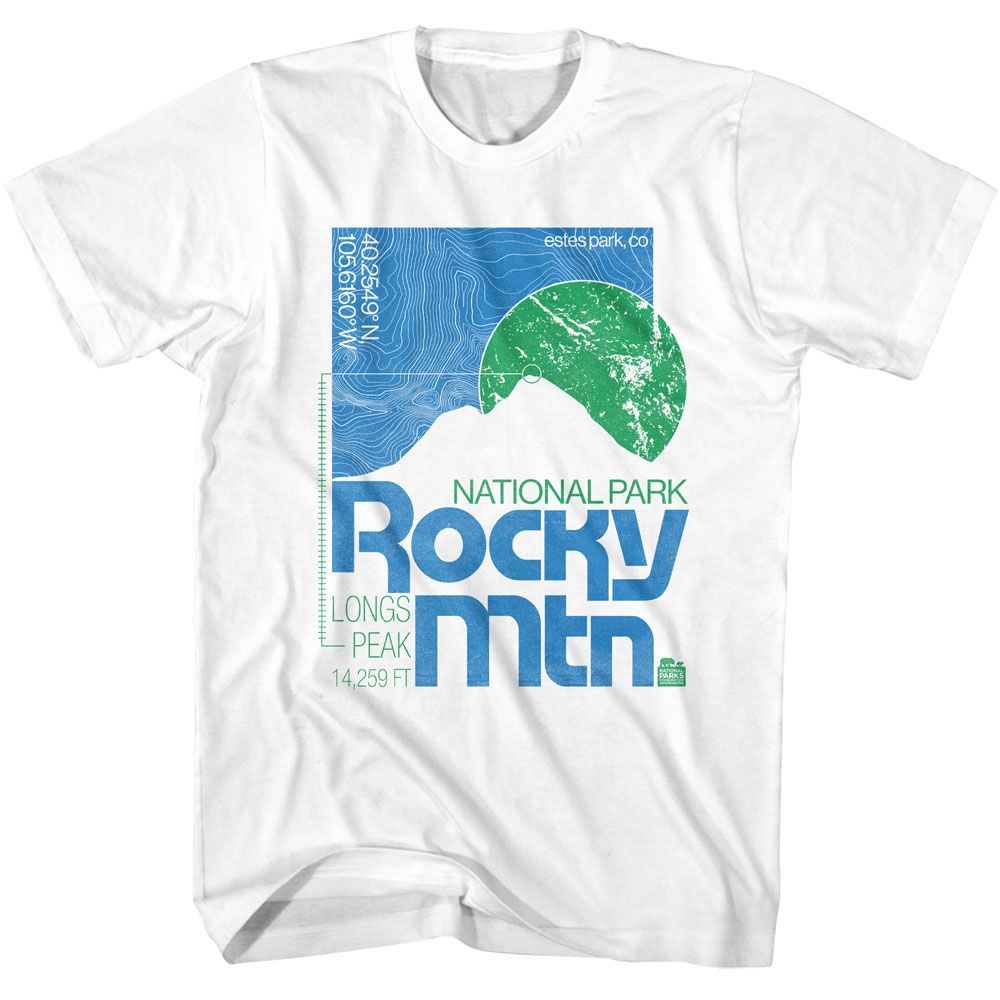 National Parks - Longs Peak Expedition - American Classics - Solid White Adult Short Sleeve T-Shirt
