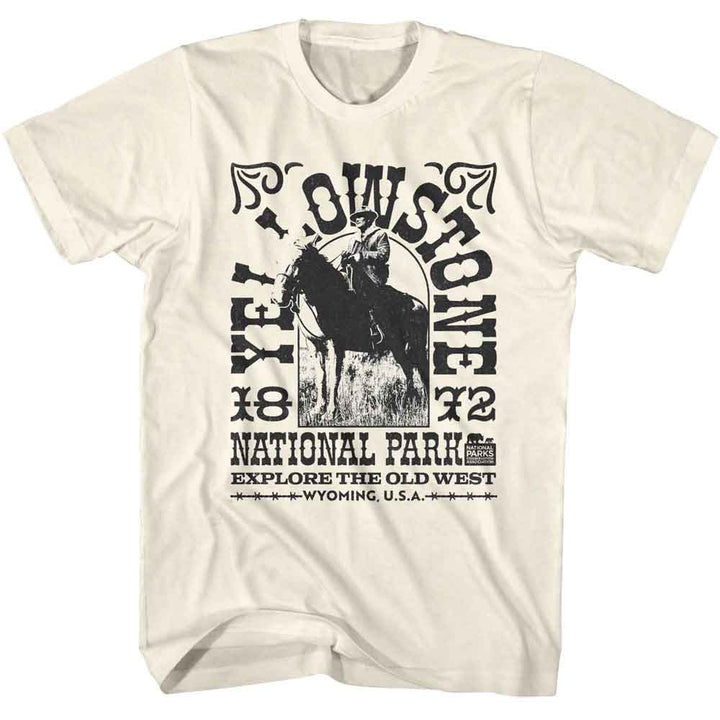 National Parks - Yellowstone 1872 - American Classics - Solid Off-White Adult Short Sleeve T-Shirt