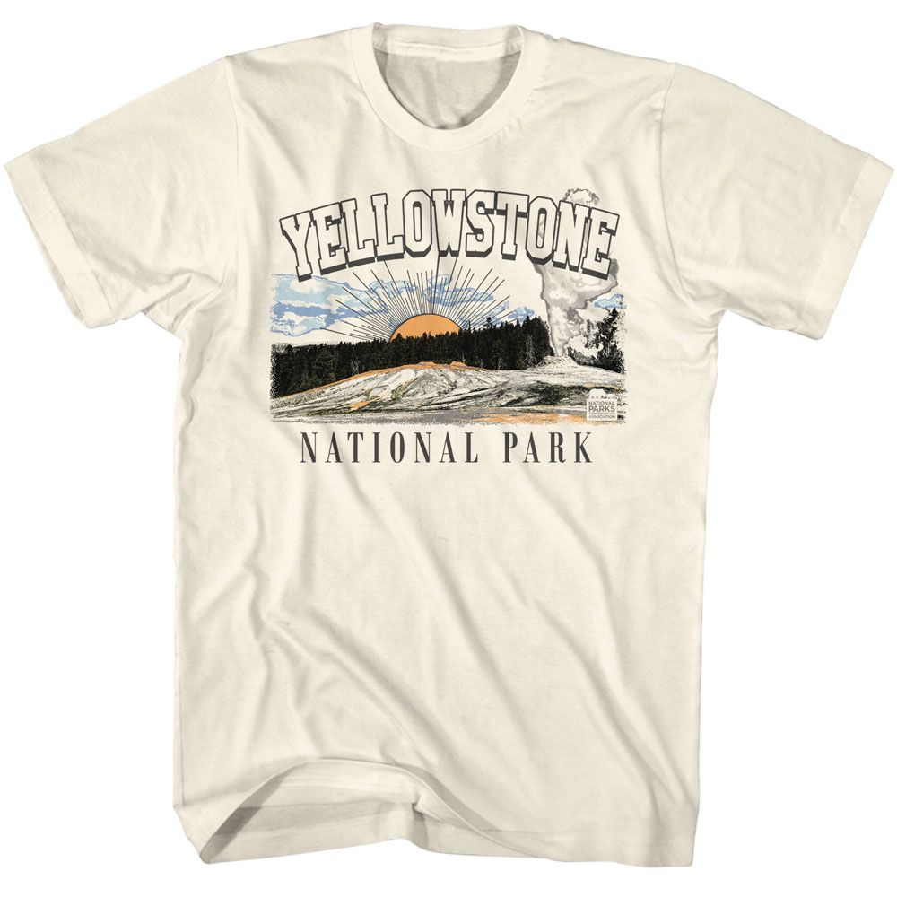 National Parks - Yellowstone - American Classics - Solid Off-White Adult Short Sleeve T-Shirt