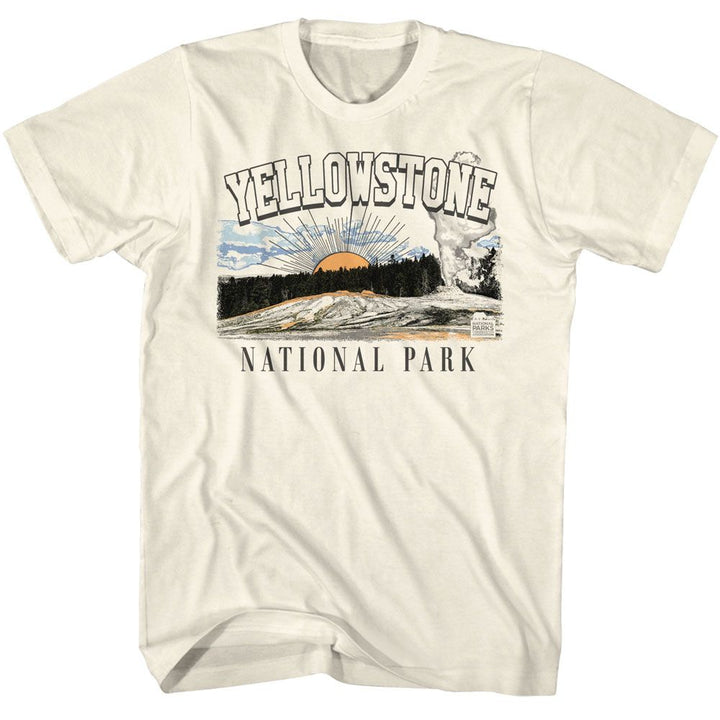 National Parks - Yellowstone - American Classics - Solid Off-White Adult Short Sleeve T-Shirt