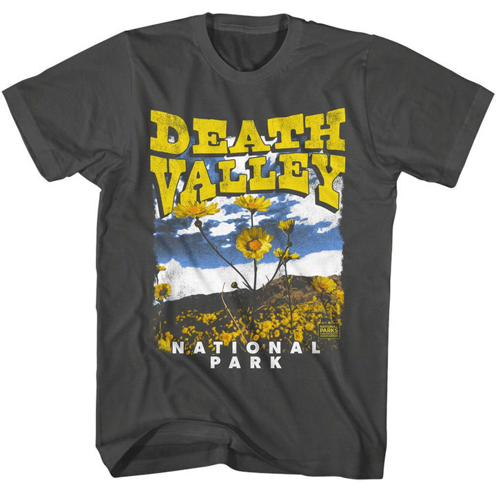 National Parks - Death Valley Marigolds - American Classics - Solid Gray Adult Short Sleeve T-Shirt